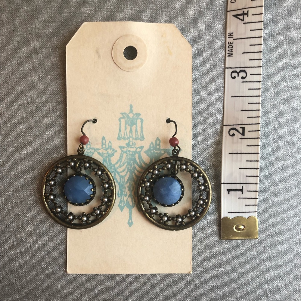 Sweet Romance Blue Stone Earrings - NWOT - Picture 3 of 7